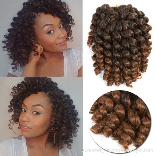 crochet hair braid 8inch water wave passion twist synthetic extensions curly braiding hair wholesale price Marley Braids